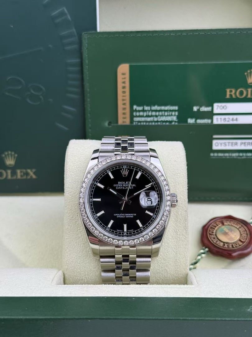 Rolex Datejust 36mm Black Diamond Bezel