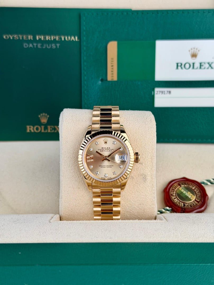 Rolex Datejust 28mm Champagne Diamond