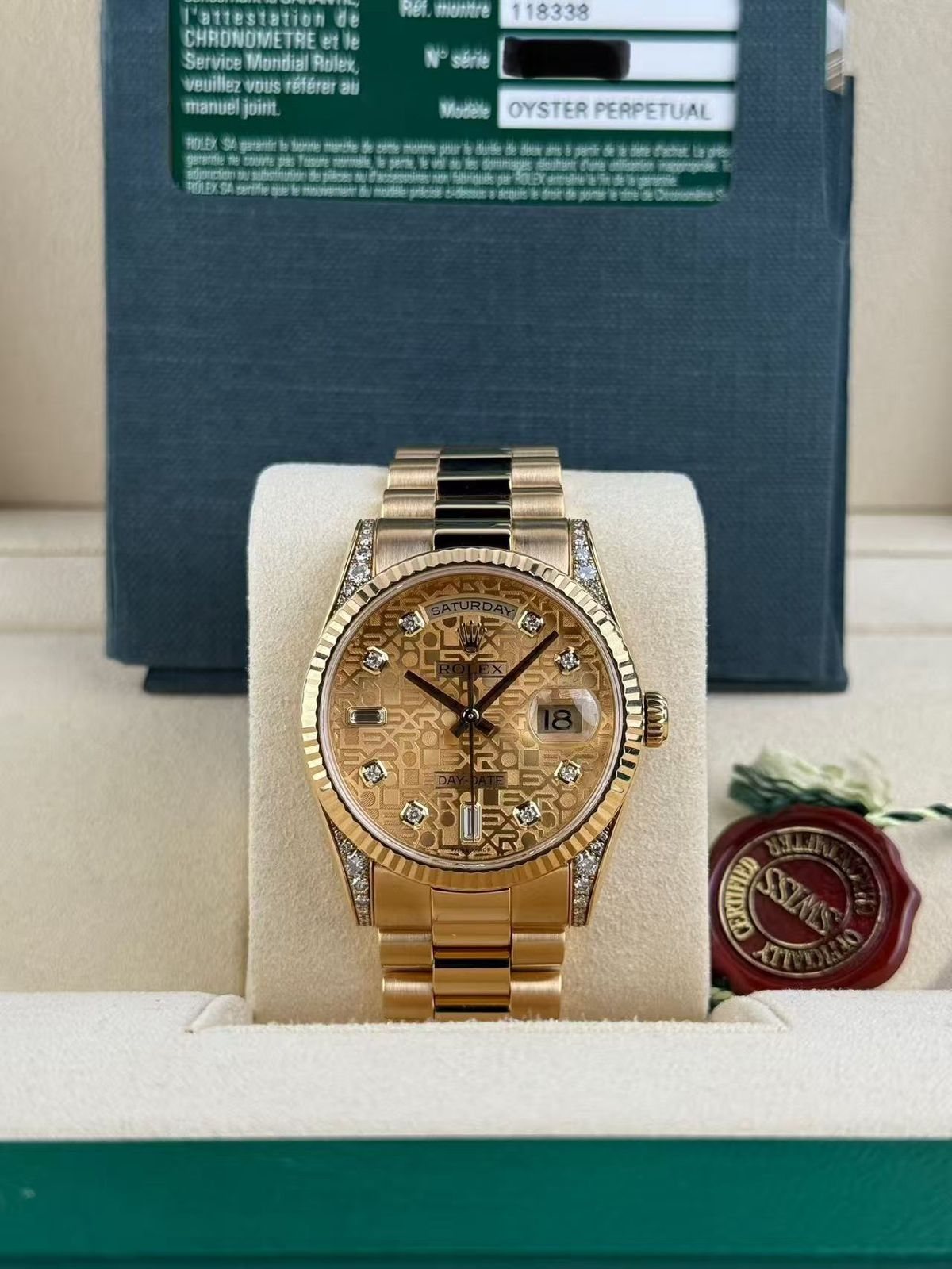 Rolex Day-Date 36mm Champagne Diamond